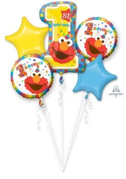 Balloon Bouquet - Sesame Street 1st Birthday - Premium Party Distribution