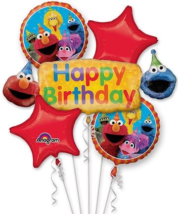 Balloon Bouquet - Sesame Street Birthday Fun - Premium Party Distribution