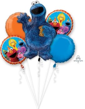 Balloon Bouquet - Sesame Street Cookie Monster - Premium Party Distribution