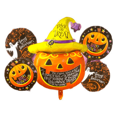 Balloon Bouquet - Trick or Treat Pumpkin - Premium Party Distribution