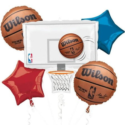 Balloon Bouquet - Wilson Basketball (5ct) - Anagram - Premium Party Distribution