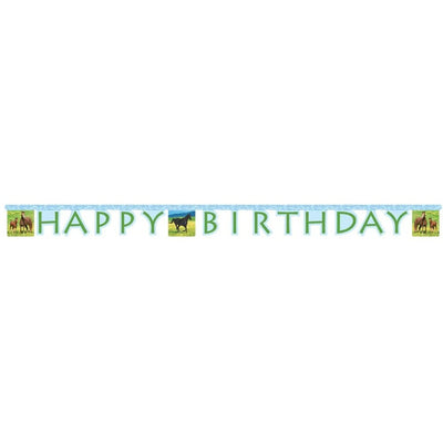 Banner - Wild Horses Happy Birthday - Premium Party Distribution