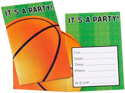 Basketball Fan Invitations 8ct - Premium Party Distribution