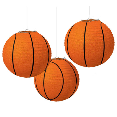 Basketball Paper Lanterns 3pc - Premium Party Distribution