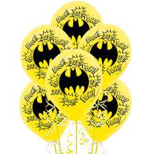 Batman 12" Latex Balloons 6ct - Premium Party Distribution