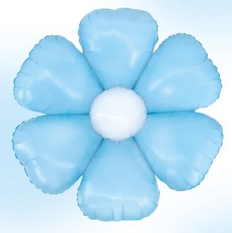 Winner Party 16" Baby Blue Daisy Flower Balloon 3pc