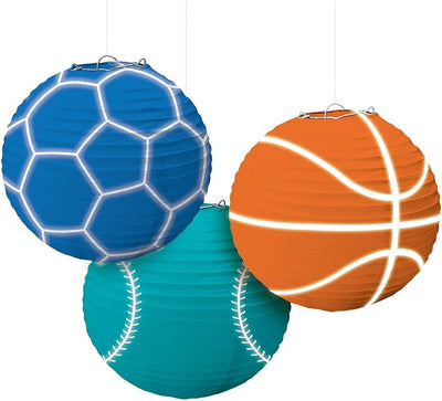 Birthday Baller Paper Lanterns 3pc - Premium Party Distribution