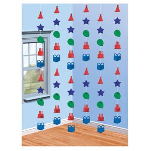 Birthday String Decorations 6pc - Premium Party Distribution