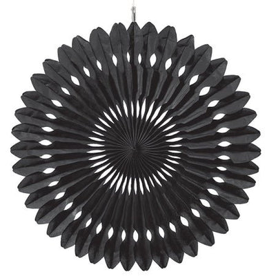 Black Hanging Fan Decoration 1ct - Premium Party Distribution