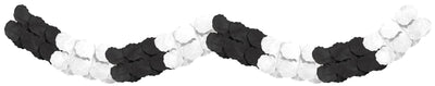 Black & White Paper Garland 12ft - Premium Party Distribution