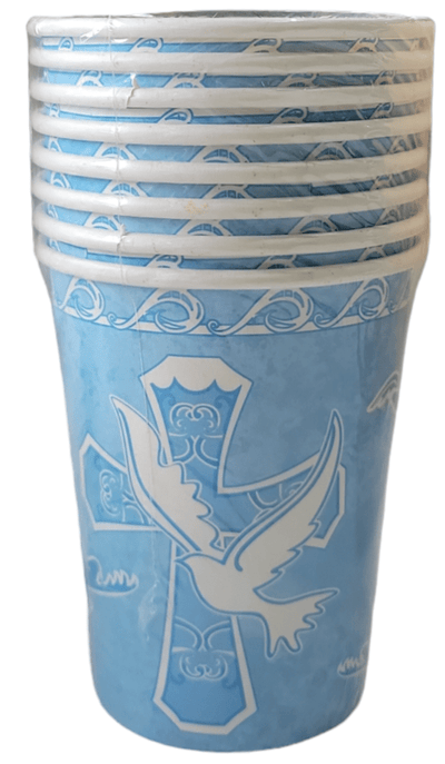 Blue Cross 9oz Cups 8ct - Premium Party Distribution