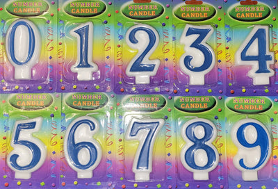Blue Number Candles - 1ct - Premium Party Distribution