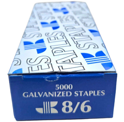 Blue Staples 1/4" - 8/6 (5000ct) - Premium Party Distribution