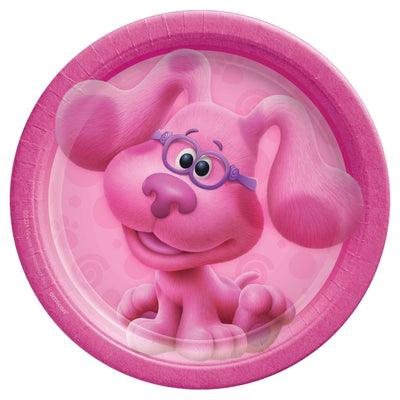 Blues Clues 7" Round Plates - Pink 8ct - Premium Party Distribution