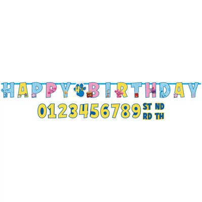 Blues Clues Jumbo Add An Age Letter Banner 10ft - Premium Party Distribution