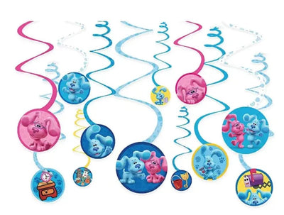 Blue's Clues Swirl Decorations 12pc - Premium Party Distribution