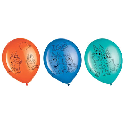 Bluey 12" Latex Balloons 6ct - Premium Party Distribution