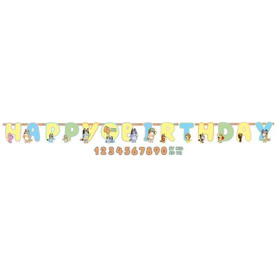 Bluey Jumbo Add an Age Letter Banner - Amscan - Premium Party Distribution
