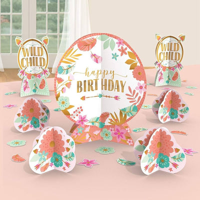 Boho Girl 1st Birthday Table Decorating Kit - Premium Party Distribution