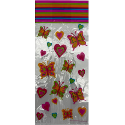 Butterfly & Hearts Cello Bags 8ct - Premium Party Distribution