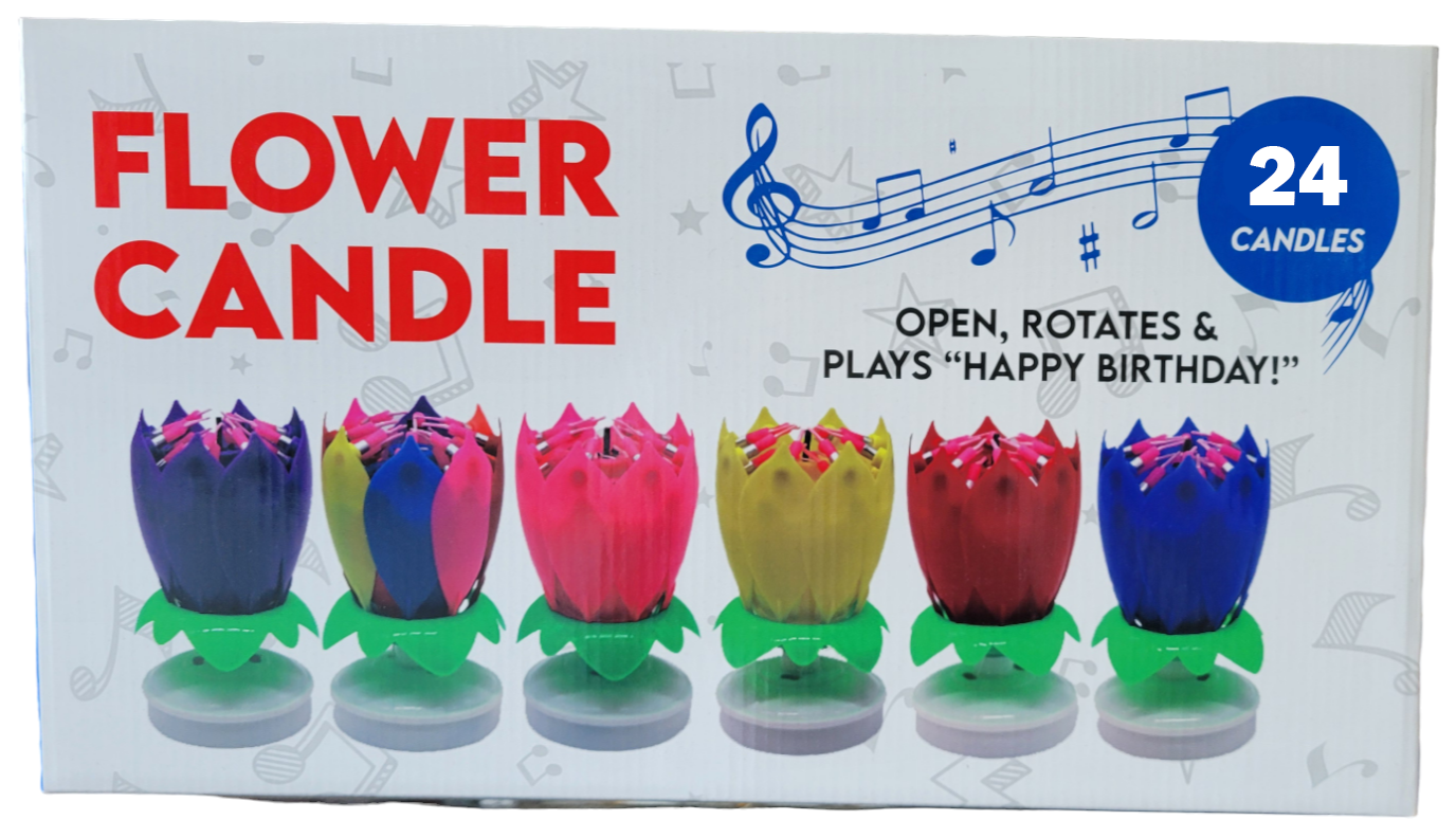 Winner Party Musical Flower Candles 24pc