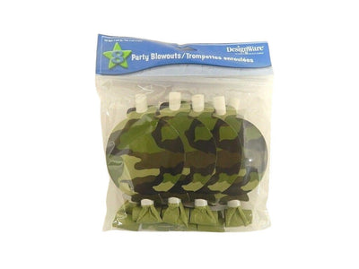 Camo Party Blowouts 8ct - Premium Party Distribution