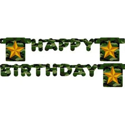 Camouflage Letter Banner 5ft - Premium Party Distribution