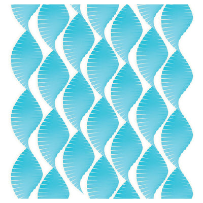 Caribbean Blue Wide Fringe Streamers 1 - Roll - Premium Party Distribution
