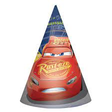 Cars 3 Cone Hats (8 count) - Premium Party Distribution