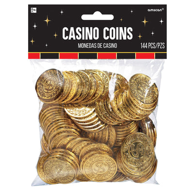 Casino Gold Coins 144ct - Amscan - Premium Party Distribution