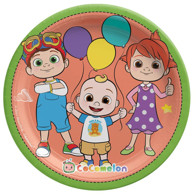 Cocomelon 7" Round Plate 8ct - Amscan - Premium Party Distribution