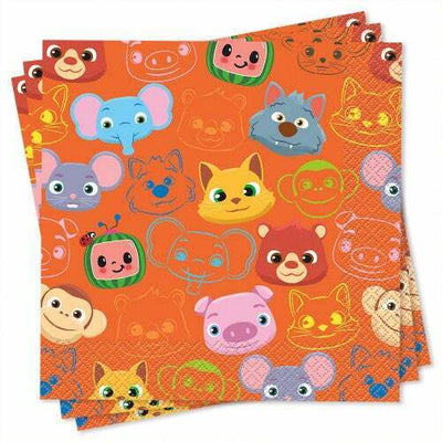 Cocomelon Lunch Napkins 16ct - Premium Party Distribution