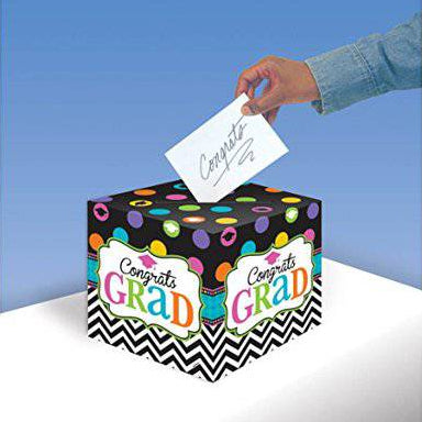 Congrats Grad 12 12in Card Holder Box 1ct - Amscan - Premium Party Distribution