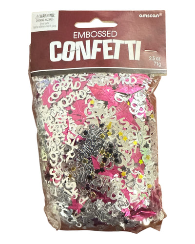 Congrats Grad (Burgundy) Confetti 2.5 oz - Amscan - Premium Party Distribution