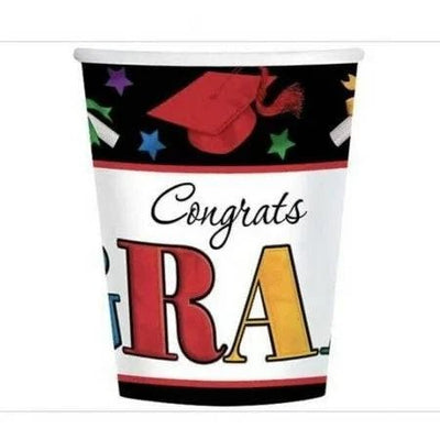 Congrats Grad Date to Dream Cups 18ct 9oz - Amscan - Premium Party Distribution