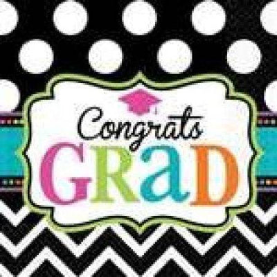Congrats Grad Dream Big Graduation Beverage Napkin 125ct - Amscan - Premium Party Distribution