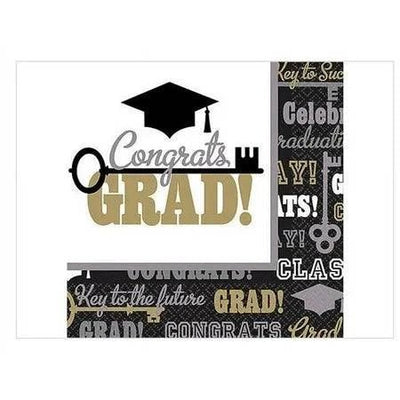 Congrats Grad Key to Success Beverage Napkins 125ct - Amscan - Premium Party Distribution