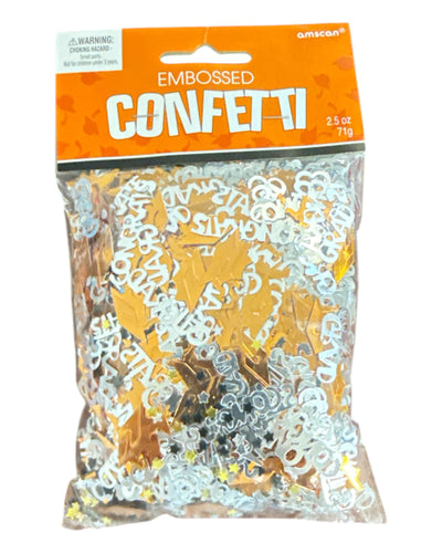 Congrats Grad (Orange) Confetti 2.5 oz - Amscan - Premium Party Distribution