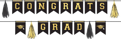 Congrats Grad Pennant Banner Kit - Amscan - Premium Party Distribution