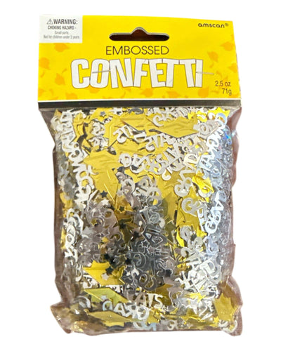 Congrats Grad (Yellow) Confetti 2.5 oz - Amscan - Premium Party Distribution