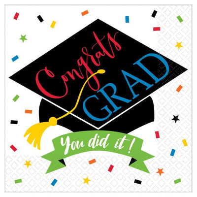 Congrats Grad You Did It! Luncheon Napkins 125ct - Amscan - Premium Party Distribution