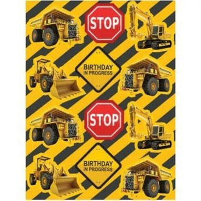 Construction Zone Value Stickers 4 Sheet Pack - Premium Party Distribution