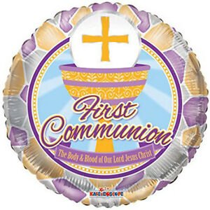 Conver USA 18" First Communion Pink Balloon - Premium Party Distribution