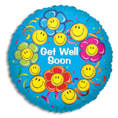 Conver USA 18" Get Well Soon Blue Balloon - Premium Party Distribution