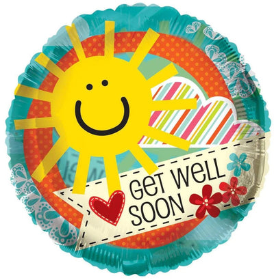 Conver USA 18" Get Well Soon Sun Balloon - Premium Party Distribution