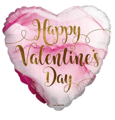 Conver USA 18" Happy Valentine's Day Pink Heart Foil Balloons - Premium Party Distribution