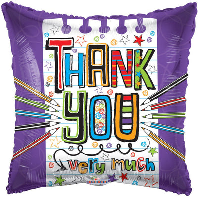 Conver USA 18" Thank You Very Much Purple Balloon - Premium Party Distribution