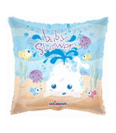 ConverUSA 18" Baby Shower Baby Whale Clear View Balloon - Premium Party Distribution