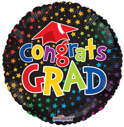 ConverUSA 18" Congrats Grad Colorful Gellibean Balloon - Pk - Premium Party Distribution