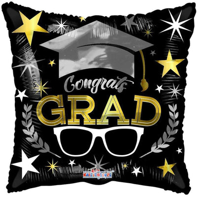 ConverUSA 18" Congrats Grad Glasses Balloon - Flat - Premium Party Distribution